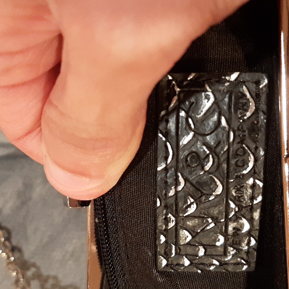 New York & Company Black and Silver Clutch/Shoulder Bag - Picture 5 of 7